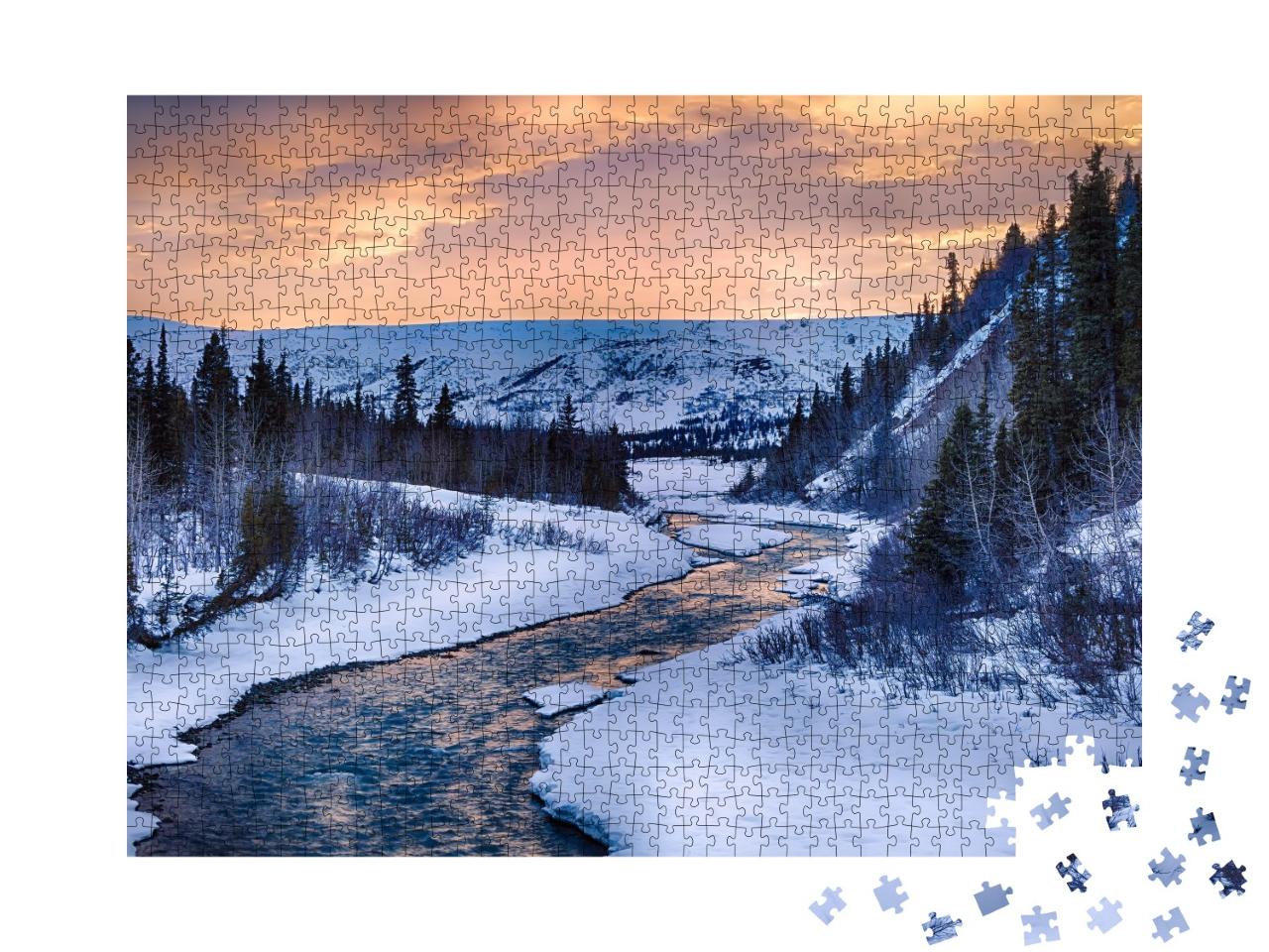 Puzzle de 1000 pièces « Eaux claires de Phelan Creek, Alaska, États-Unis »
