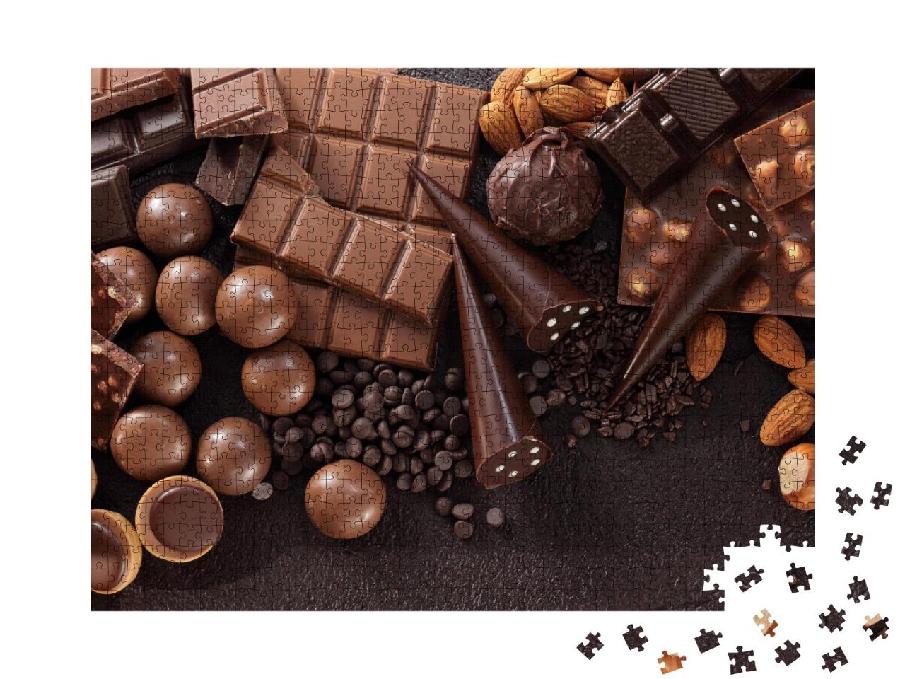 Puzzle de 1000 pièces « Assortiment de pralines et de chocolats fins »