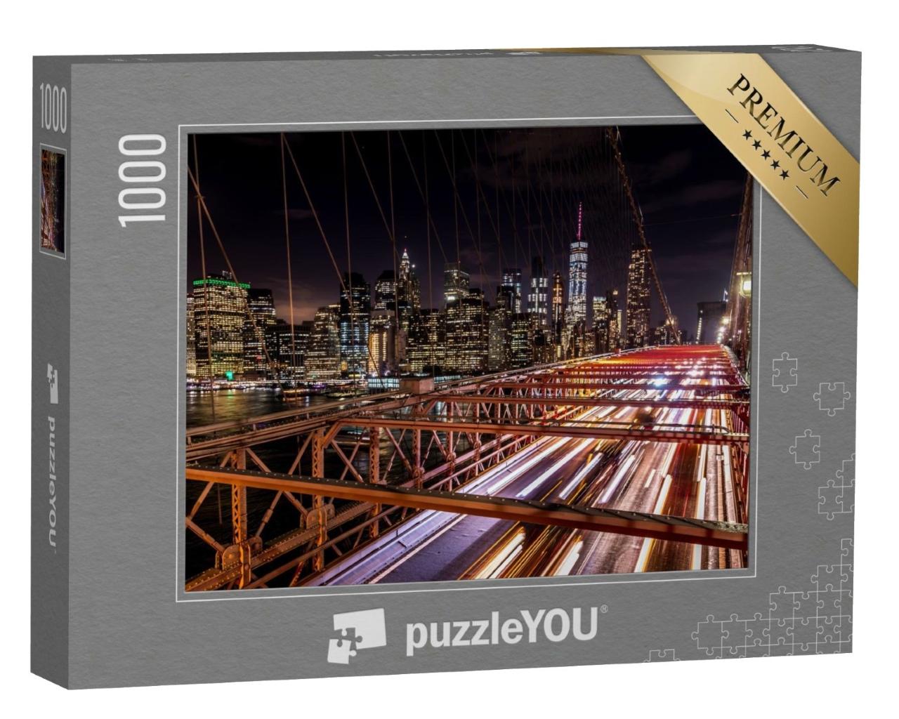 Puzzle de 1000 pièces « Pont de Brooklyn : New York de nuit »