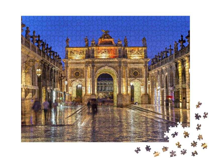 Puzzle de 1000 pièces « Place Stanislas le soir, Nancy, Lorraine, France »