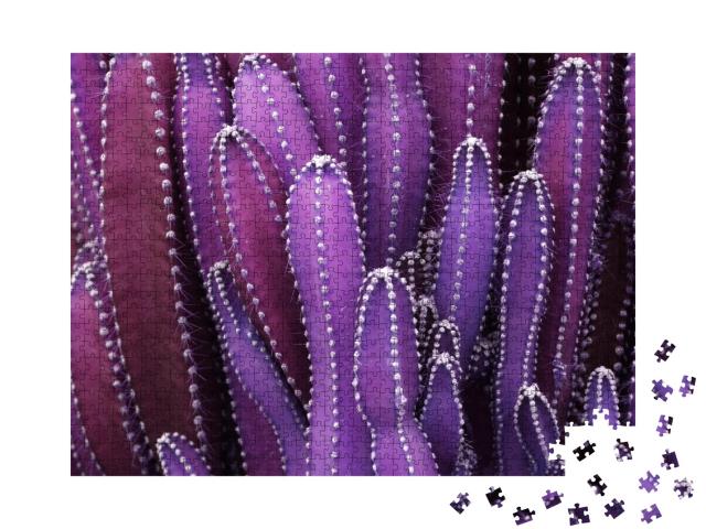 Puzzle de 1000 pièces « Gros plan : Purple Cactus Plant »