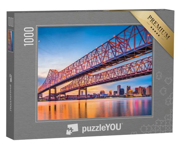 Puzzle de 1000 pièces « Nouvelle-Orléans, Louisiane, pont de connexion de Crescent City sur le Mississippi »