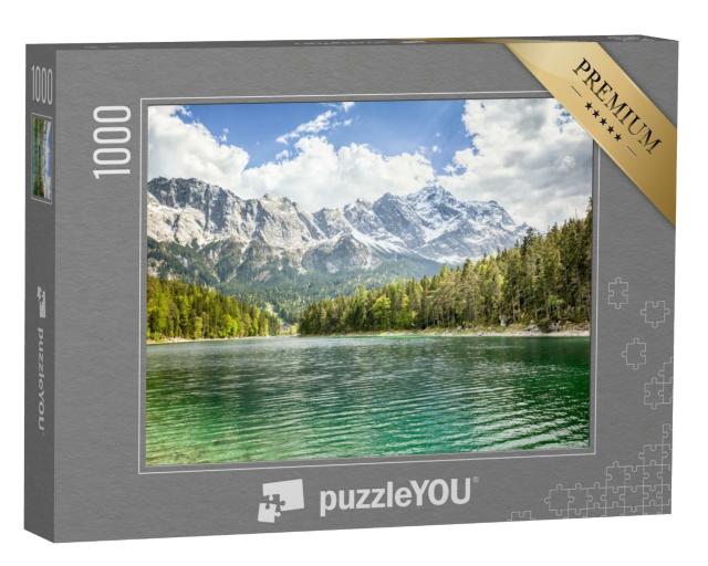 Puzzle de 1000 pièces « Une image du lac Eibsee et de la Zugspitze en Bavière Allemagne »
