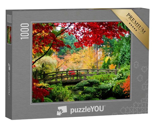 Puzzle de 1000 pièces « L'automne dans un jardin japonais »