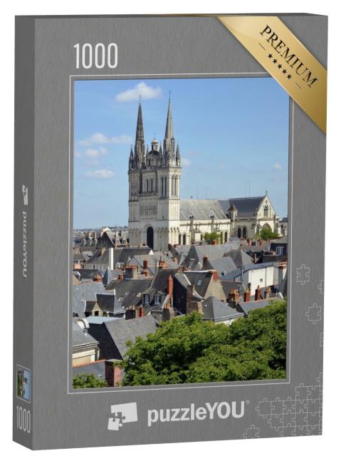 Puzzle de 1000 pièces « Vue aérienne de la ville d'Angers avec la cathédrale Saint Maurice »