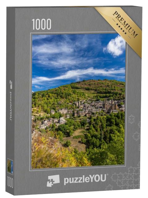 Puzzle de 1000 pièces « Village UNESCO de Conques-en-Rouergue dans le département de l'Aveyron, France »