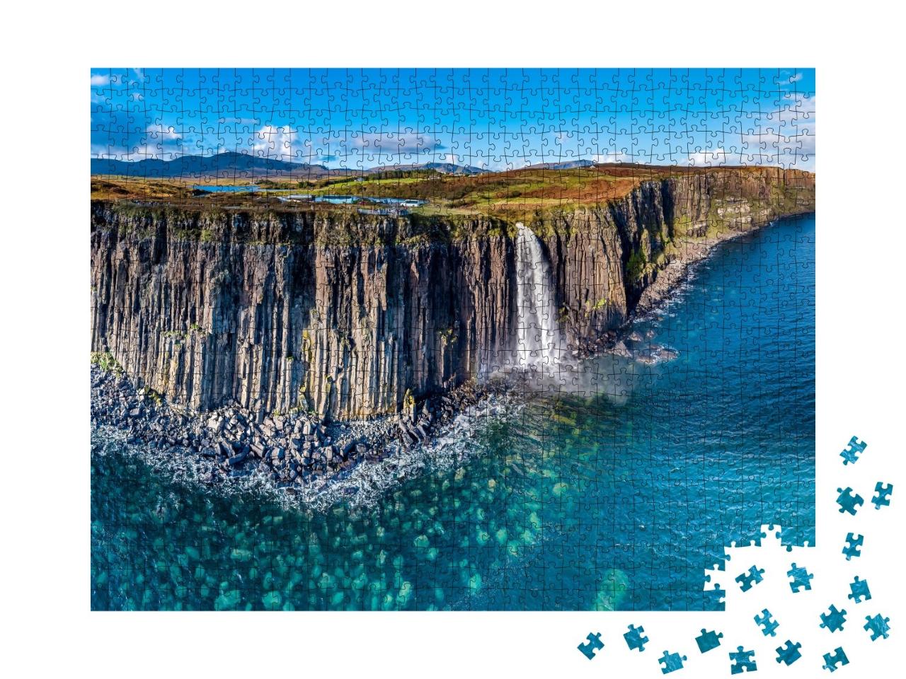 Puzzle de 1000 pièces « Cascade de Kilt Rock, île de Skye, Écosse »