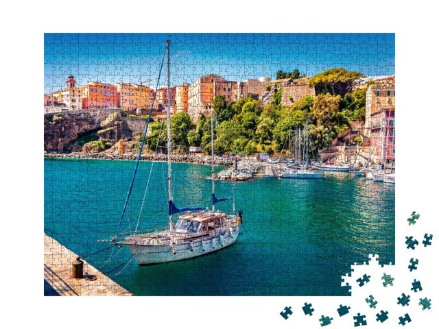 Puzzle de 1000 pièces « Attractif paysage urbain estival du port de Bastia »