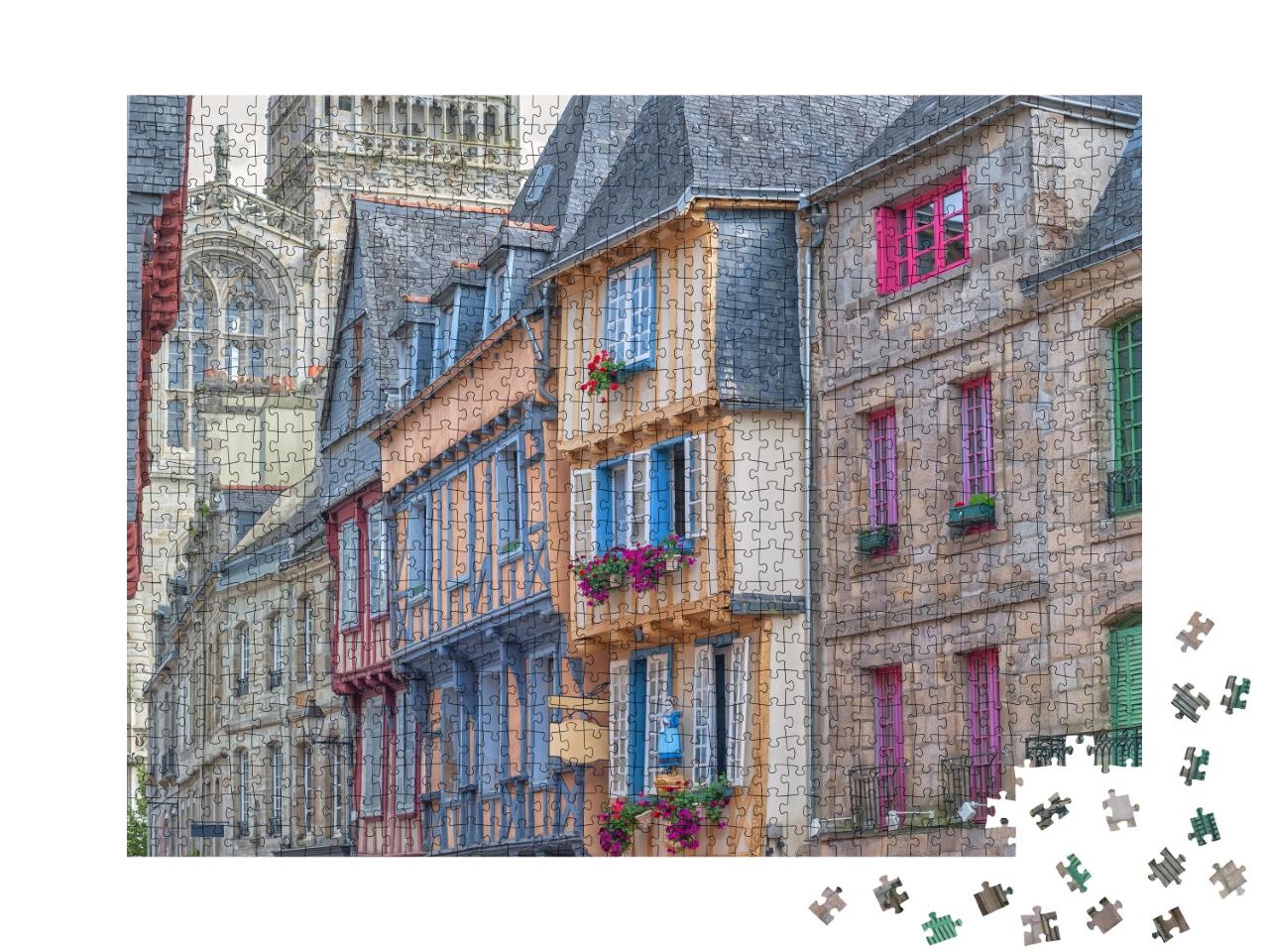 Puzzle de 1000 pièces « Ancienne ville française de Quimper, France »