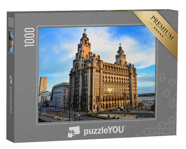 Puzzle de 1000 pièces « Le Royal Liver Building sur Pierhead à Liverpool »