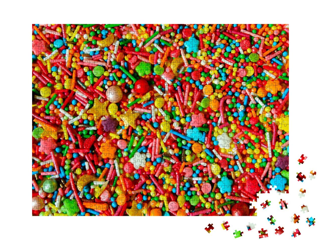 Puzzle de 1000 pièces « Crumble en sucre coloré »
