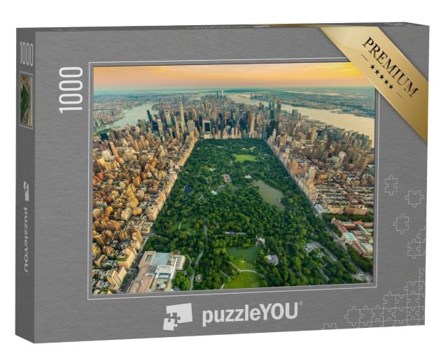 Puzzle de 1000 pièces « Vue aérienne de Manhattan et Central Park, New York »