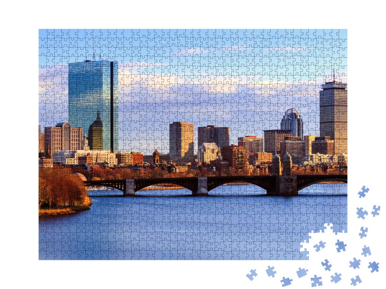 Puzzle de 1000 pièces « Skyline de Back Bay à Boston en été »