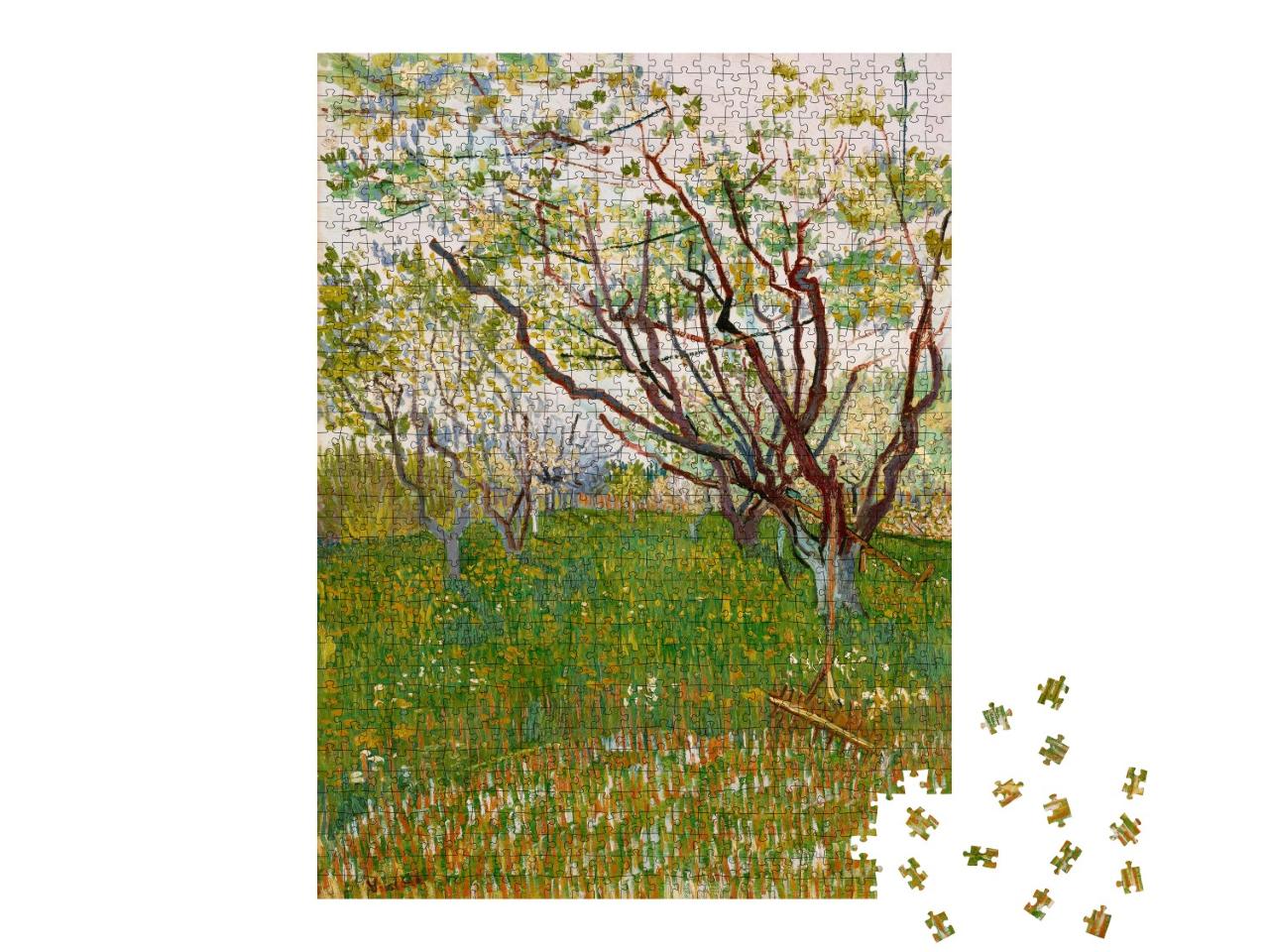 Puzzle de 1000 pièces « Vincent van Gogh - Le verger en fleurs »