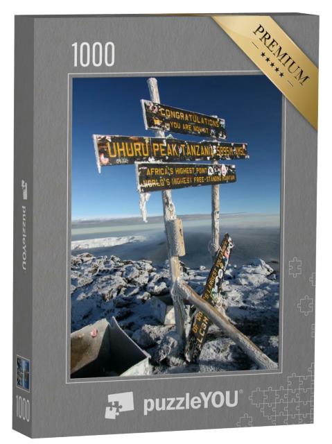 Puzzle de 1000 pièces « Sommet enneigé du Kilimandjaro, Tanzanie, Afrique »