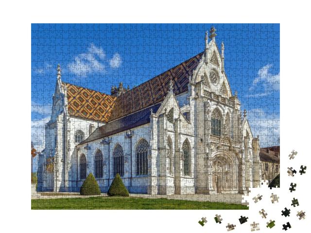 Puzzle de 1000 pièces « Église du monastère royal de Brou à Bourg-en-Bresse, France »