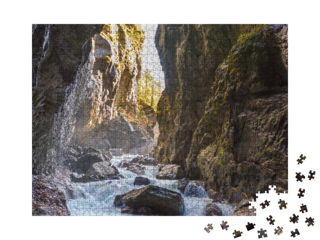 Puzzle de 1000 pièces « Gorge sauvage de Partnach à Garmisch-Partenkirchen, Allemagne »
