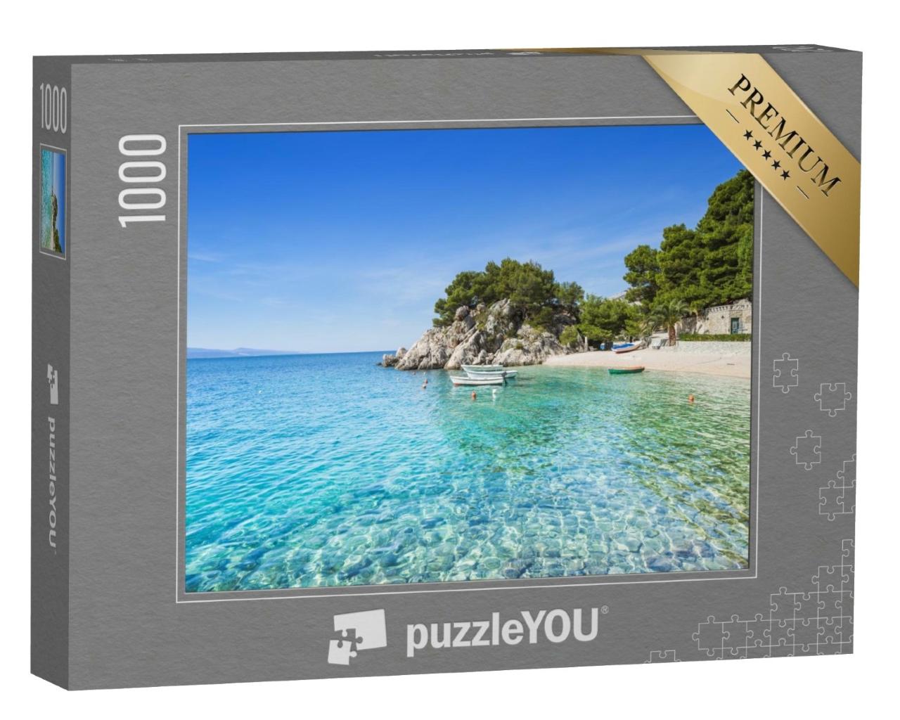 Puzzle de 1000 pièces « Belle plage près de Brela, Dalmatie, Croatie »
