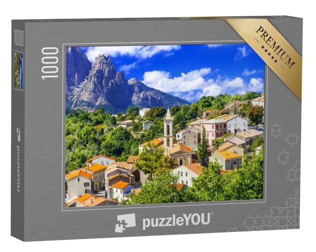 Puzzle de 1000 pièces « Evisa : pittoresque village de montagne en Corse, France »