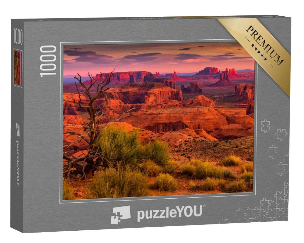 Puzzle de 1000 pièces « Lever de soleil à Hunts Mesa, Arizona, États-Unis »