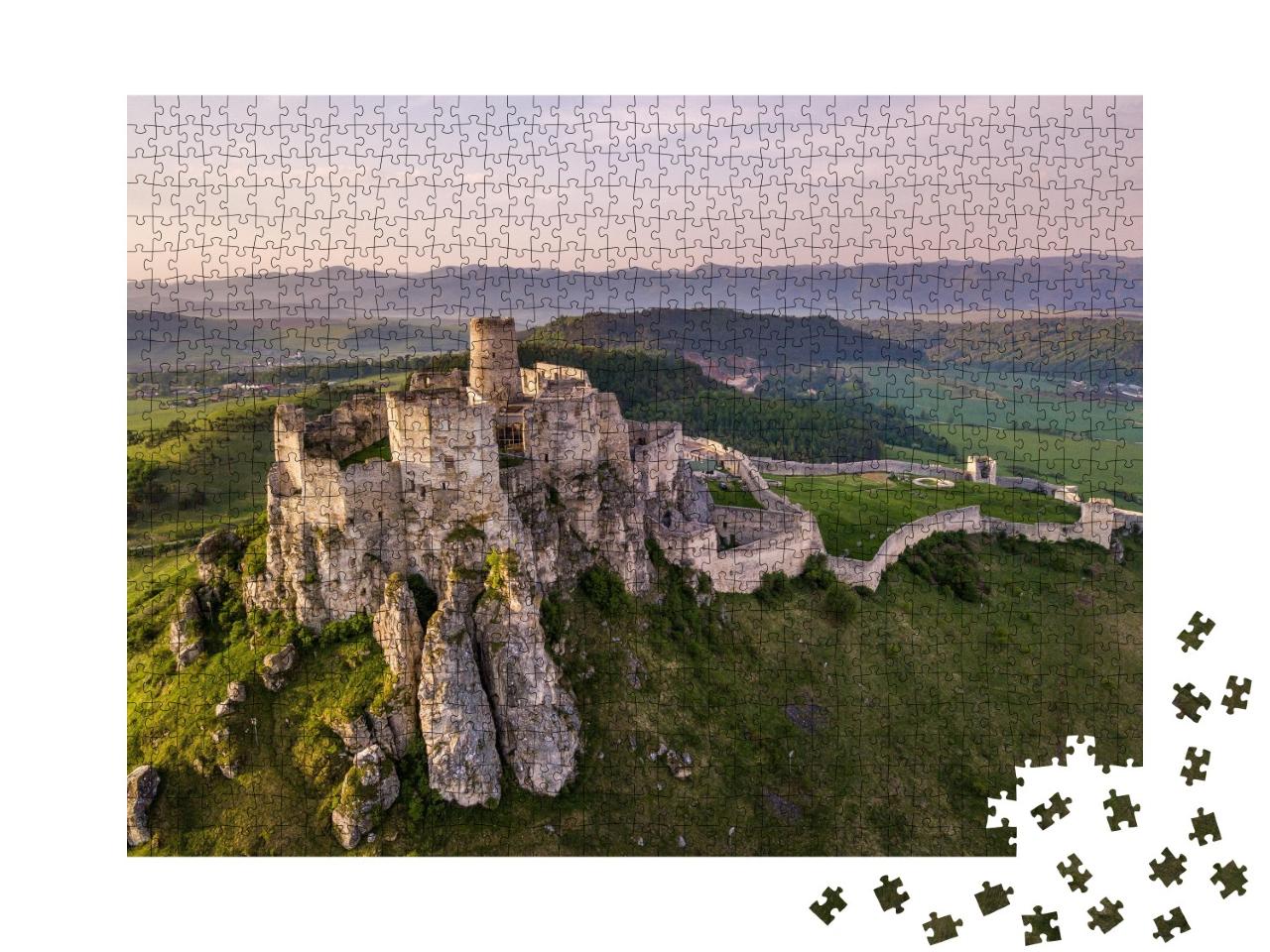 Puzzle de 1000 pièces « Impressionnant château de Spiš en Slovaquie »
