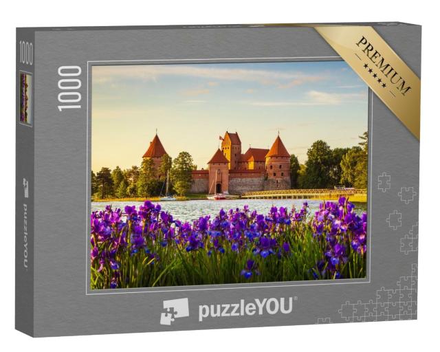 Puzzle de 1000 pièces « Le château de l'île de Trakai, site touristique en Lituanie »