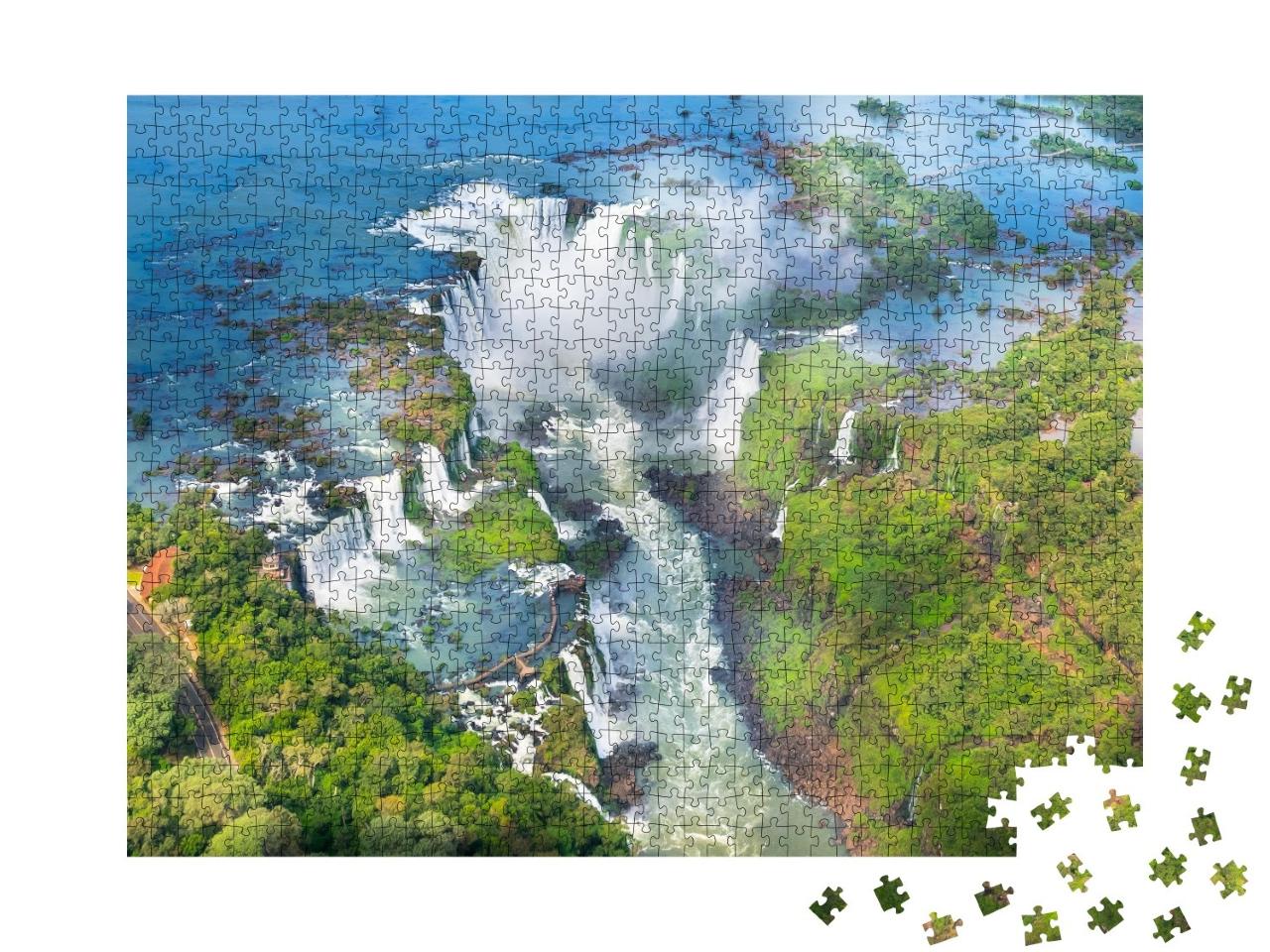 Puzzle de 1000 pièces « Les chutes d'Iguazu : une merveille de la nature brésilienne »