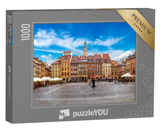 Puzzle de 1000 pièces « Place de la Vieille Ville de Varsovie en été, Pologne »