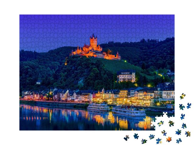 Puzzle de 1000 pièces « Cochem, Allemagne, de nuit »