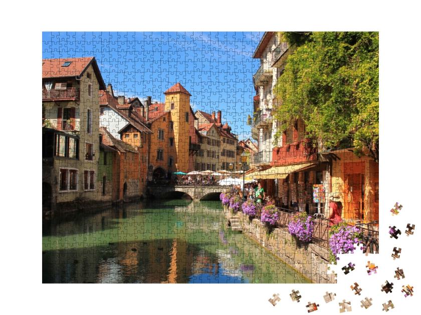 Puzzle de 1000 pièces « La belle ville d'Annecy, la Venise des Alpes en France, Haute Savoie »