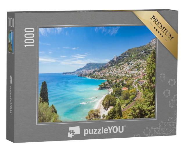 Puzzle de 1000 pièces « Vue sur Monaco Monte-Carlo depuis Roquebrune-Cap-Martin, Provence, Cote d'Azur, France »