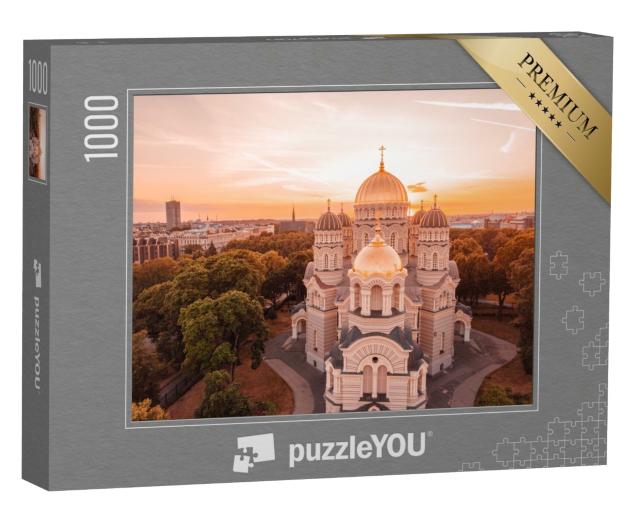 Puzzle de 1000 pièces « Cathédrale de la Nativité à Riga, Lettonie »
