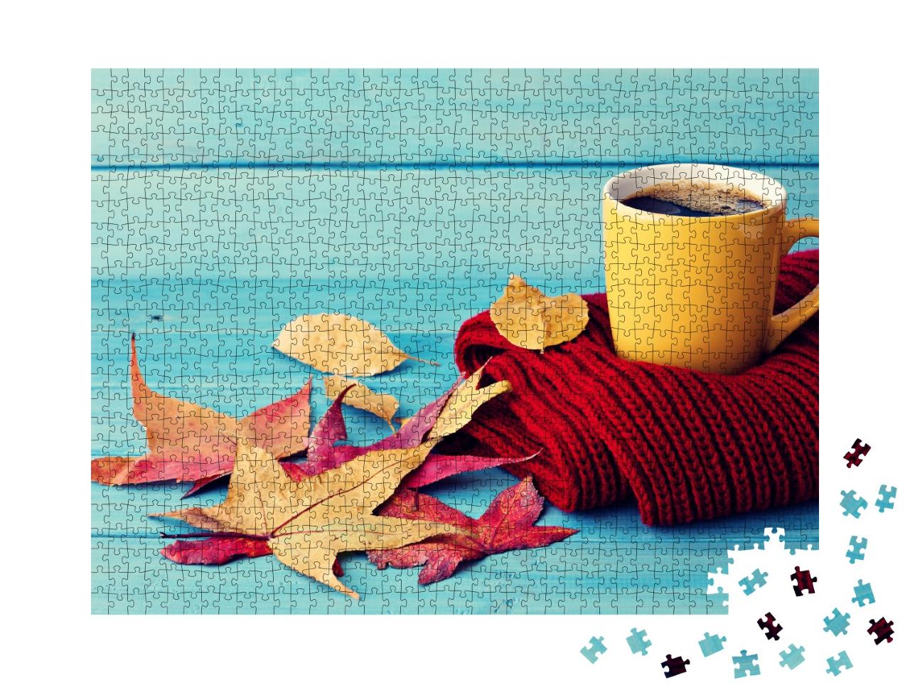 Puzzle de 1000 pièces « Une tasse de café d'automne »