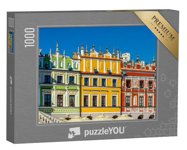 Puzzle de 1000 pièces « Maisons sur le Grand Marché de Zamosc, Pologne »