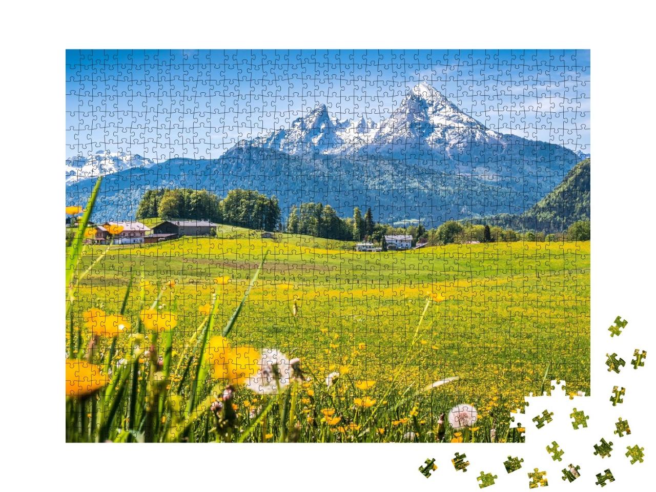 Puzzle de 1000 pièces « Paysage idyllique dans les Alpes, Berchtesgadener Land, Allemagne »