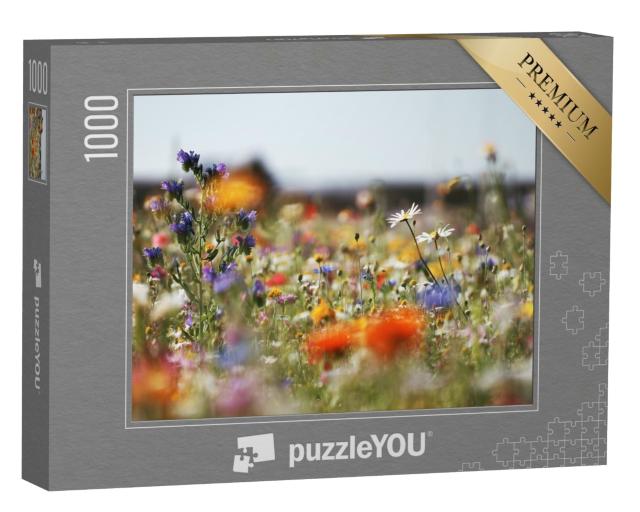 Puzzle de 1000 pièces « Fleurs de prairie multicolores »