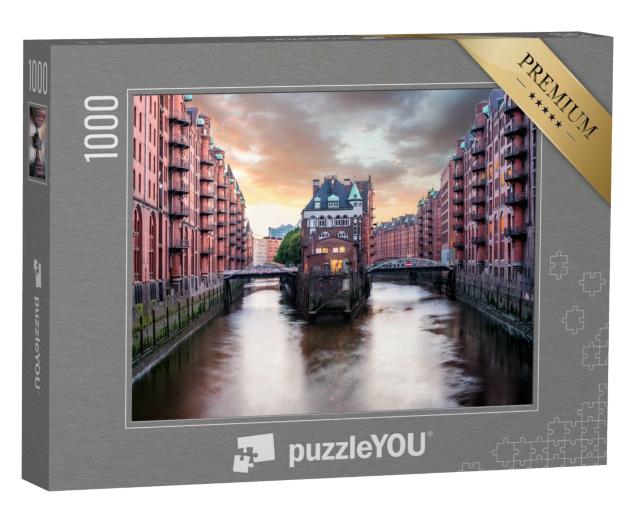 Puzzle de 1000 pièces « La ville des entrepôts de Hambourg »
